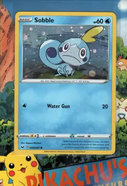 Pokemon TCG Sobble - 54/202 Promo Cosmo Holo NM SWIRL - Image 1