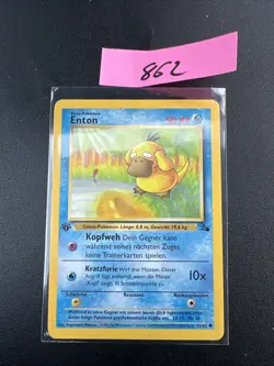 Pokemon Karte Enton 53/62 | Exc | Fossil Set | 1. Edition | deutsch - Image 1