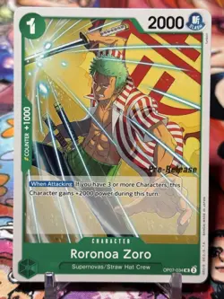 RORONOA ZORO - One Piece OP07-034 - PRE-RELEASE - 500 Years in the Future - Image 1