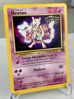 Mewtwo (Movie Promo) 03/53 WOTC Black Star Pokemon Card - Moderately Played - Image 2