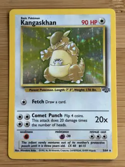 Pokemon TCG Kangaskhan Holo Rare Card 5/64 Jungle Unlimited - Image 1
