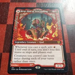 Mtg Birgi, God Of Storytelling NM/M Showcase Kaldheim Magic Legendary Card Rare - Image 1