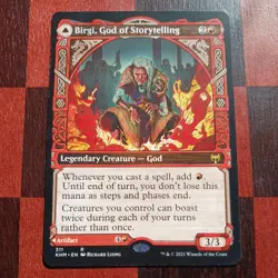 Mtg Birgi, God Of Storytelling NM/M Showcase Kaldheim Magic Legendary Card Rare - Image 2