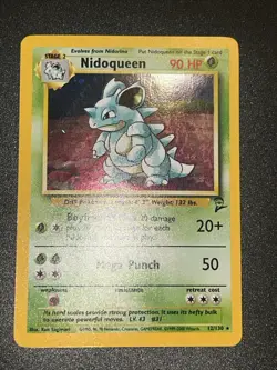 2000 Pokemon TCG Nidoqueen 12/130 Base Set 2 Holo Rare Card - Image 2