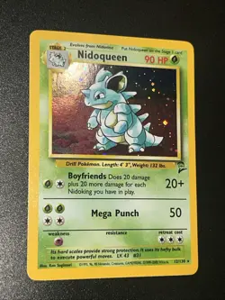 2000 Pokemon TCG Nidoqueen 12/130 Base Set 2 Holo Rare Card - Image 3