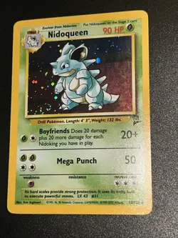 2000 Pokemon TCG Nidoqueen 12/130 Base Set 2 Holo Rare Card - Image 4
