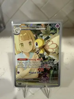 Pokemon TCG Lillie's Ribombee Card Journey Together Illustration, 164/159 - Image 1