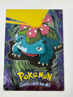 Venusaur : HOLO Topps Blue Logo Pokemon Card #E3 HP - Image 1