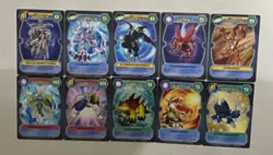 2002 Digimon CCG 10 Card Lot With Case TCG Bandai - Image 1