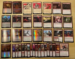 MTG Lot Of 37 Battle For Baldur’s Gate RED Cards Including FOILS - Image 1