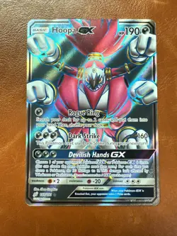 Pokemon TCG Hoopa GX 166/181 Rare Team Up Sun & Moon Full Art Holo Card - Image 1