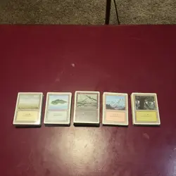 MTG Revised 3rd Edition Basic Lands X140 Forest Island Mountain Plains Swamp - Image 1