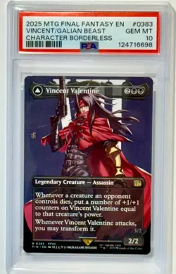 *PSA GEM MINT 10* 2025 MTG FF EN #0383 VINCENT/GALIAN BEAST CHARACTER-BRDRLESS - Image 1