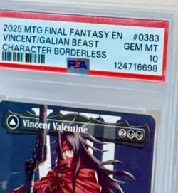 *PSA GEM MINT 10* 2025 MTG FF EN #0383 VINCENT/GALIAN BEAST CHARACTER-BRDRLESS - Image 2