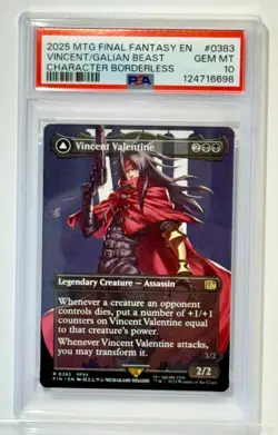 *PSA GEM MINT 10* 2025 MTG FF EN #0383 VINCENT/GALIAN BEAST CHARACTER-BRDRLESS - Image 3