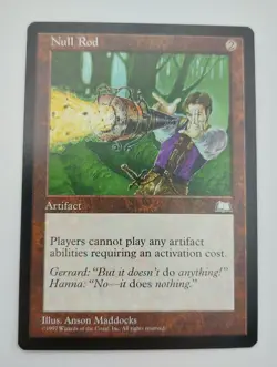 Null Rod. Weatherlight Set. Magic the Gathering. Lightly Played/Near Mint - Image 1