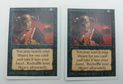 2x Demonic Tutor. Unlimited Set. Magic the Gathering. Lightly Played. - Image 1