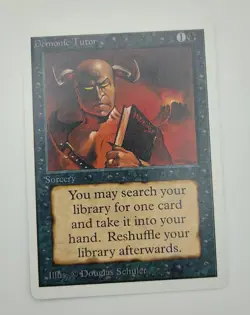2x Demonic Tutor. Unlimited Set. Magic the Gathering. Lightly Played. - Image 2