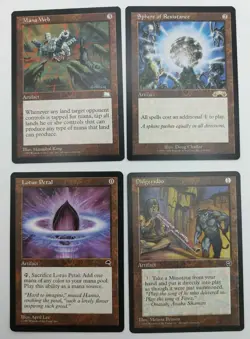 Lotus Petal. Didgeridoo. Mana Web. Sphere of Resistance. Magic the Gathering. - Image 1