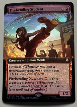 MTG Avatar: TLA Firebending Student Creature PROMOS FOIL #0393 - Image 1