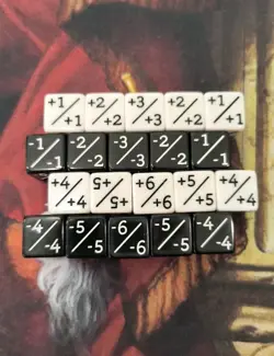 20x Counters White +1/+1 & Black -1/-1 Dice / for Magic: The Gathering CCG MTG - Image 2