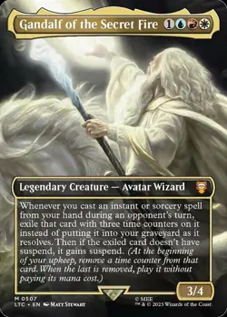 Mint/Near-Mint, English - 4 x MTG Gandalf of the Secret Fire - Foil - Borderless - Image 1