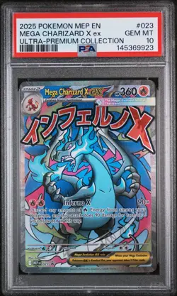 2025 Pokemon Promo #023 Mega Charizard X Ex Ultra Premium Collection PSA 10 - Image 1
