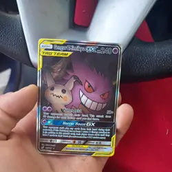 Pokemon Gengar & Mimikyu GX TAG TEAM Ultra Rare Full Art Holo 165/181 240 HP - Image 5