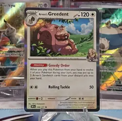 Arven's Greedent 159/182 Holo Rare SV10: Destined Rivals Pokemon TCG NM/M - Image 1
