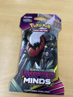 3 X Pokemon TCG Sun & Moon Unified Minds Sleeved Booster Giratina Garchomp Art - Image 2