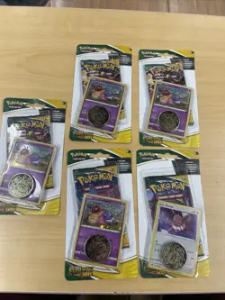 5x Evolving Skies Checklane Blister Pack Slowpoke - Sword & Shield Pokemon Lot - Image 1
