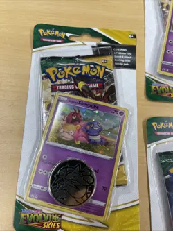 5x Evolving Skies Checklane Blister Pack Slowpoke - Sword & Shield Pokemon Lot - Image 2