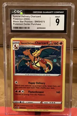 2022 Pokemon Special Delivery Charizard #SWSH075 Pokemon Center Holo BSP CGC 9 - Image 2