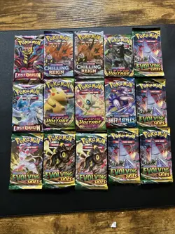 Pokemon Packs Evolving Skies/ Chilling reign/ Lost Origin/ Vivid Voltage SWSH - Image 1