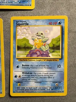 Vintage Pokemon TCG WOTC #63/102 Squirtle Base Set Unlimited Common Regular - HP - Image 2