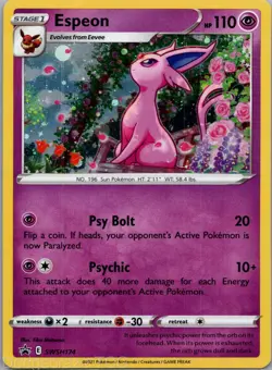 Espeon SWSH174 Promo SWSH Black Star Pokemon NM - Image 1