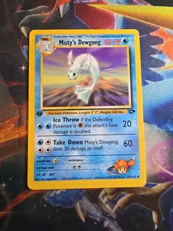 Pokemon Misty's Dewgong 54/132 1st Edition Gym Challenge Uncommon HP - Image 1