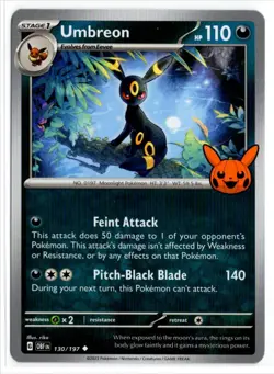 Pokemon Trick-or-Trade 2024 Obsidian Flames 130/197 Umbreon - Image 1