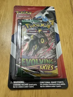Pokemon TCG 2 Pack Blister Umbreon Art Evolving Skies/Chilling Reign With Pin - Image 1