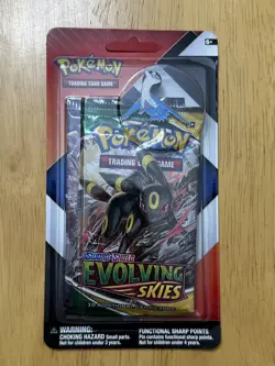Pokemon TCG 2 Pack Blister Umbreon Art Evolving Skies/Chilling Reign With Pin - Image 3