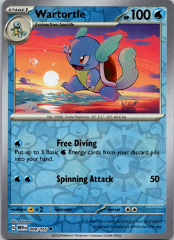 🔥Pokemon - Wartortle - Reverse Holo - Uncommon - 008/165 - S & V: 151 - (NM)🔥 - Image 1