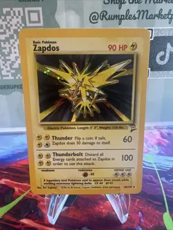 Zapdos 20/130 Base Set 2 Holo Rare Pokemon TCG - Vintage English LP+ - Image 1