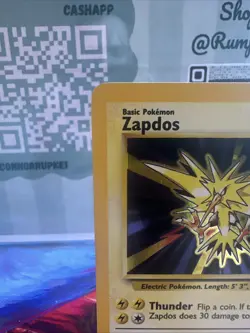Zapdos 20/130 Base Set 2 Holo Rare Pokemon TCG - Vintage English LP+ - Image 3