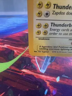 Zapdos 20/130 Base Set 2 Holo Rare Pokemon TCG - Vintage English LP+ - Image 4