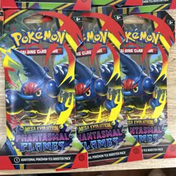 Pokemon TCG PHANTASMAL FLAMES Sleeved Booster Packs New Sealed Lot of 12 Packs - Image 3