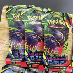 Pokemon TCG PHANTASMAL FLAMES Sleeved Booster Packs New Sealed Lot of 12 Packs - Image 5