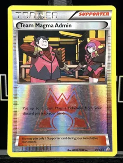 Pokemon TCG - Team Magma Admin 29/34 - Reverse Holo Rare! XY Double Crisis LP - Image 3