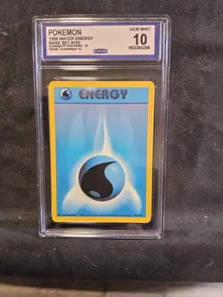 Pokemon Water Energy Base Set 1999 102/102 CGC Gem Mint 10 Wizards of the Coast - Image 1