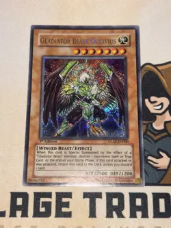 GLAS-EN000 Gladiator Beast Octavius Secret Rare 1st Edition Yu-Gi-Oh! NM - Image 2