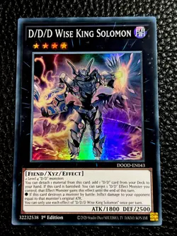 D/D/D Wise King Solomon DOOD-EN043 Yugioh 1st Edition (New) Super Rare - Image 1
